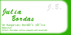 julia bordas business card